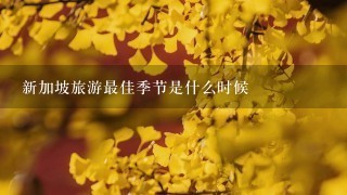 新加坡旅游最佳季节是什么时候