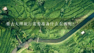 要去大理旅行需要准备什么东西呢？