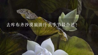 去库布齐沙漠旅游什么季节最合适？