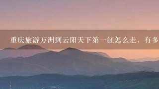 重庆旅游万洲到云阳天下第一缸怎么走，有多远