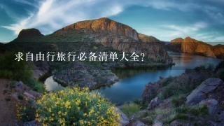 求自由行旅行必备清单大全？