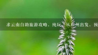 求云南自助旅游攻略，纯玩，从广州出发，预计8天，想去的地方有昆明、大理、丽江、香格里拉.