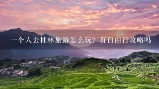 一个人去桂林旅游怎么玩？有自由行攻略吗