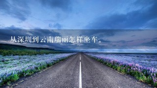 从深圳到云南瑞丽怎样坐车。