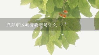 成都市区旅游攻略是什么