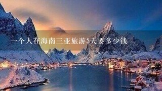 一个人在海南三亚旅游5天要多少钱