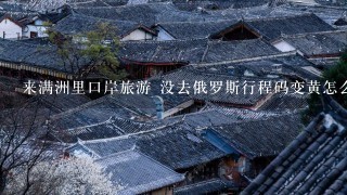 来满洲里口岸旅游 没去俄罗斯行程码变黄怎么办可以坐飞机回北京吗？