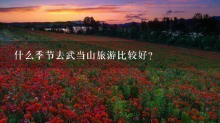 什么季节去武当山旅游比较好?