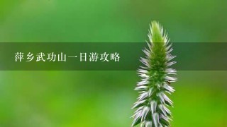 萍乡武功山一日游攻略