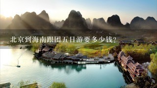 北京到海南跟团五日游要多少钱？