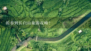 长春到长白山旅游攻略？