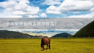 个人旅游如何去西沙群岛?