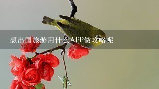 想出国旅游用什么APP做攻略呢