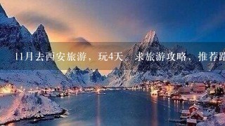 11月去西安旅游，玩4天。求旅游攻略，推荐路线、美食（很重要）。兵马俑、华清池、城墙等都想去~