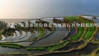 请教三亚旅游团价格是当地旅行社中较低的吗？