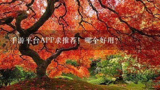 手游平台APP求推荐！哪个好用？