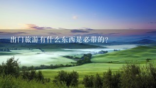 出门旅游有什么东西是必带的?