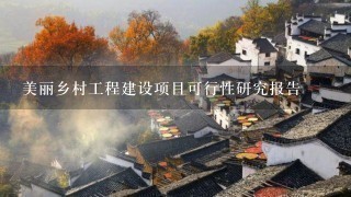 美丽乡村工程建设项目可行性研究报告