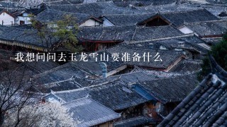 我想问问去玉龙雪山要准备什么