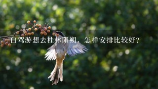 自驾游想去桂林阳朔，怎样安排比较好？