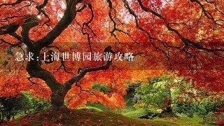 急求:上海世博园旅游攻略