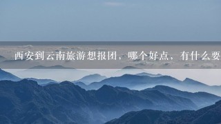 西安到云南旅游想报团，哪个好点，有什么要注意的？