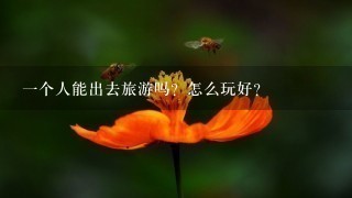 一个人能出去旅游吗？怎么玩好？