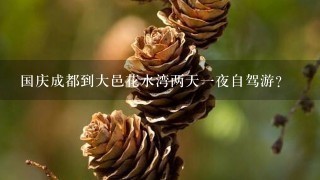 国庆成都到大邑花水湾两天一夜自驾游？