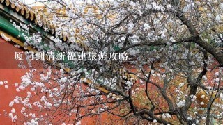 厦门到清新福建旅游攻略