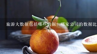 旅游大数据包括哪些数据？哪家公司的数据比较准？