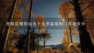 普格县螺髻山九十九里温泉的门票是多少