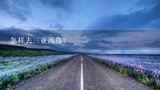 怎样去三亚西岛？