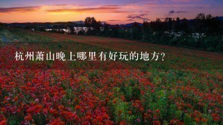 杭州萧山晚上哪里有好玩的地方？