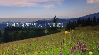 如何看待2023年元旦的旅游？