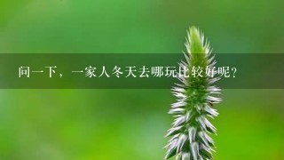 问1下，1家人冬天去哪玩比较好呢？