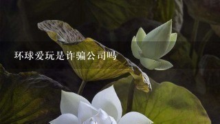 环球爱玩是诈骗公司吗