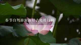 春节自驾游旅游好去处排行榜