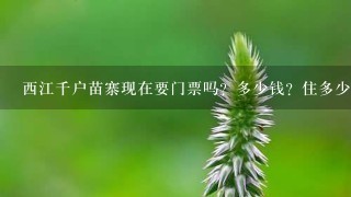 西江千户苗寨现在要门票吗？多少钱？住多少钱？