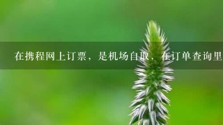 在携程网上订票，是机场自取，在订单查询里显示已出票是否就确定成功了