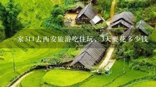 1家3口去西安旅游吃住玩，3天要花多少钱