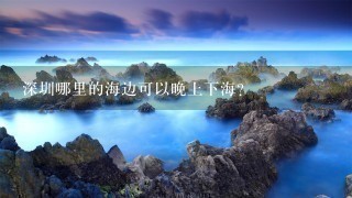 深圳哪里的海边可以晚上下海？