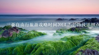 3亚自由行旅游攻略时间2014.2.25路线详细点的哦