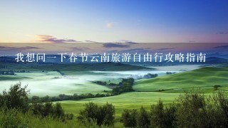 我想问1下春节云南旅游自由行攻略指南