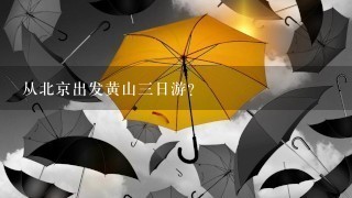 从北京出发黄山3日游?