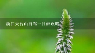 浙江天台山自驾1日游攻略