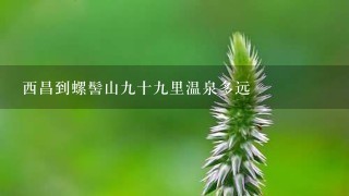 西昌到螺髻山9十9里温泉多远