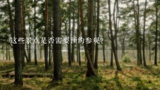 这些景点是否需要预约参观?