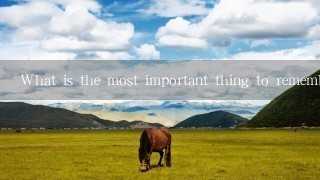 What is the most important thing to remember when traveling?